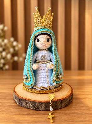 Our Lady of the Miraculous Medal Crochet Figure