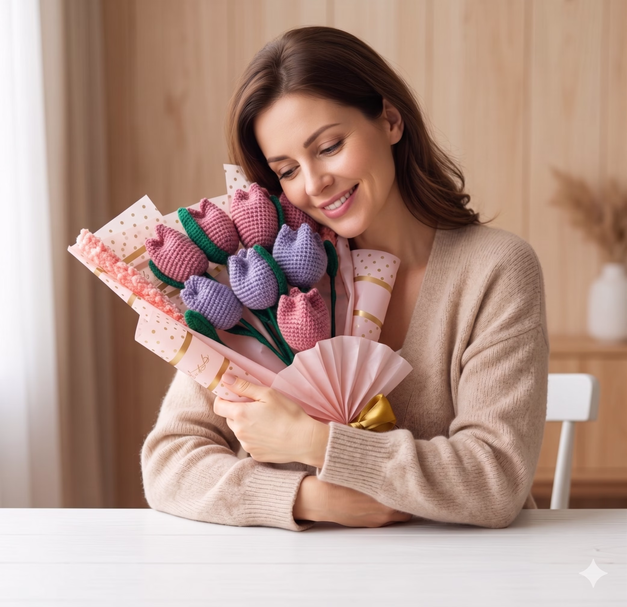 Surprise Gift Bogotá Mother's Day - Crochet Tulip Bouquet