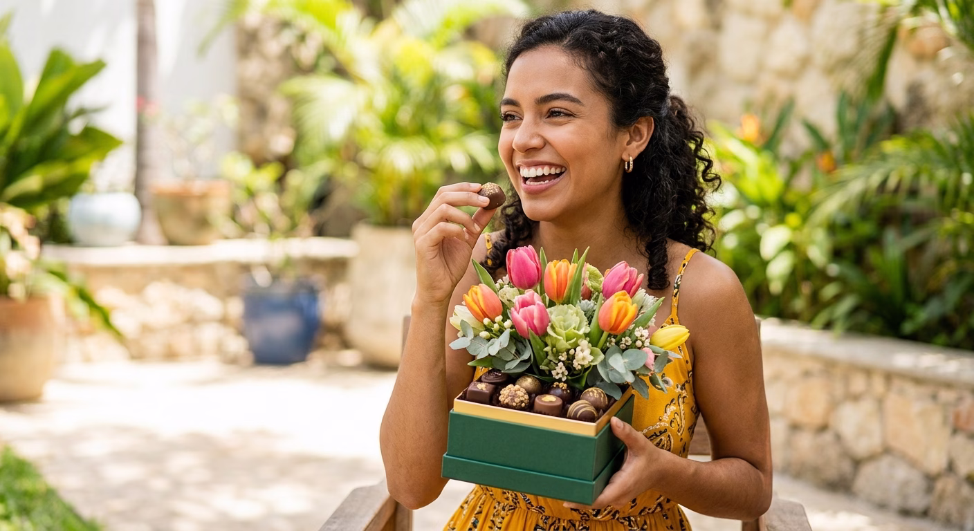 Tulips and Sweet Temptation! Luxury Arrangement