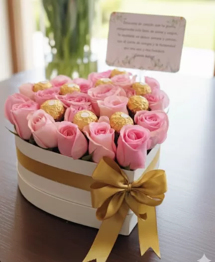 Arreglos florales a Domicilio Bogotá – Corazón de rosas