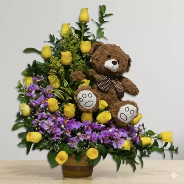 Arreglo floral a Domicilio Bogotá – Orquídeas con Rosas