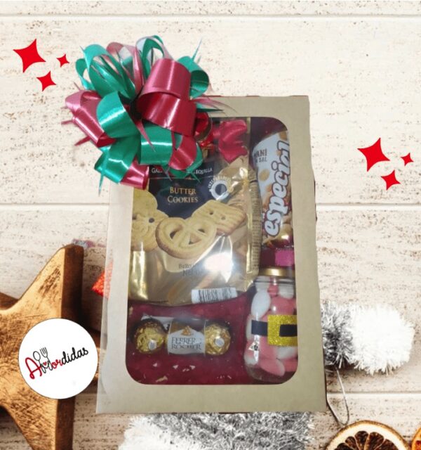 Anchetas navideñas corporativas y regalos empresariales - Caja navideña papa noel