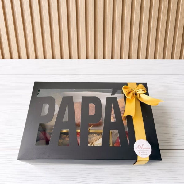 Desayuno Sorpresa Día del Padre - Ref. Caja Papá Negra - Vista Caja Cerrada